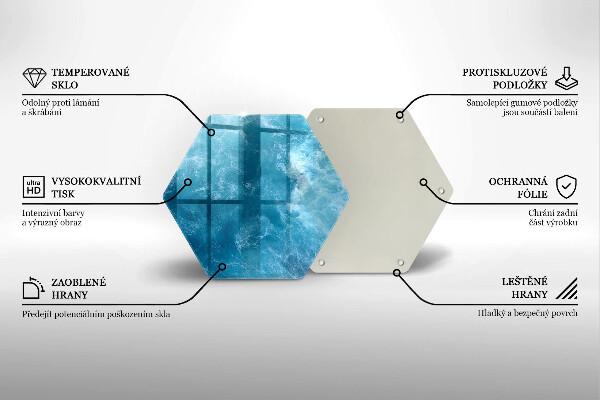 Kitchen worktop protector Blue water