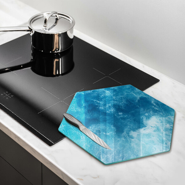 Kitchen worktop protector Blue water