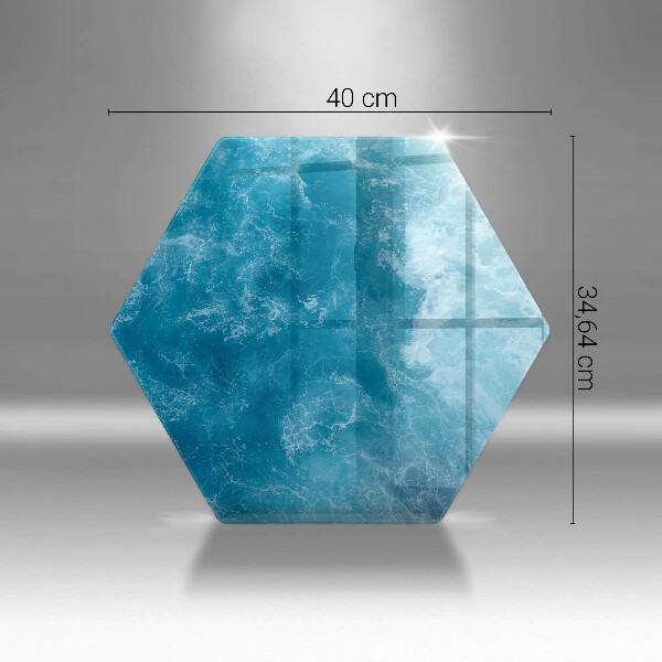 Kitchen worktop protector Blue water