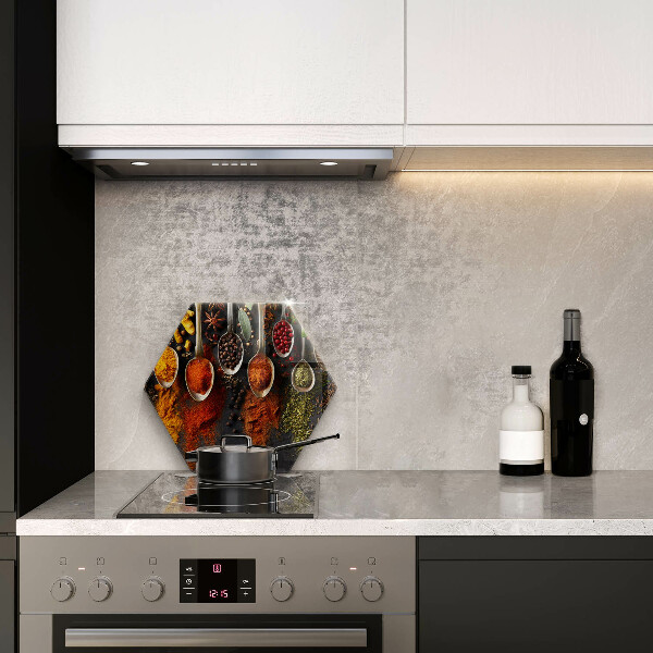 Kitchen worktop protector Spoons with spices