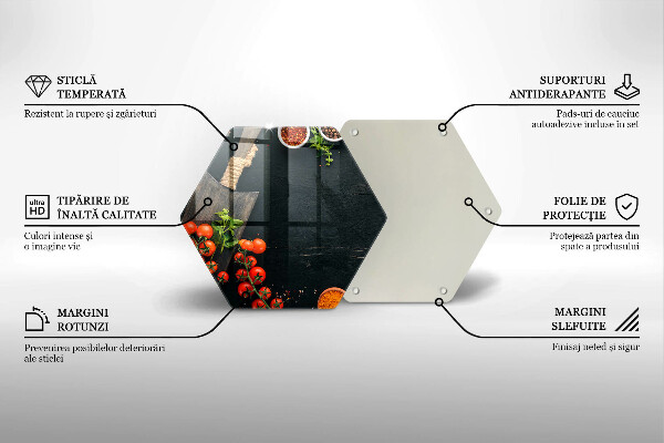 Chopping board glass Cherry tomatoes