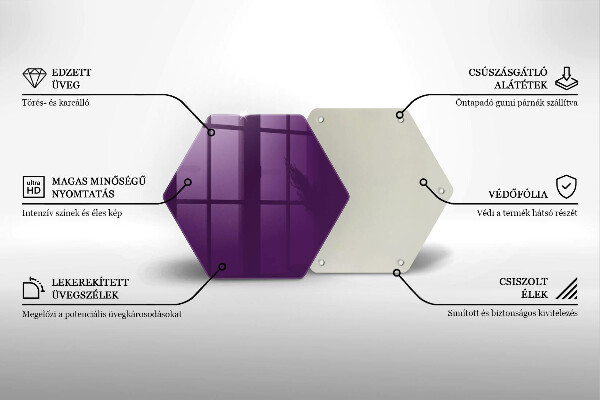 Glass kitchen board Violet colour