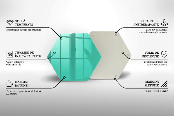 Glass kitchen board Green color