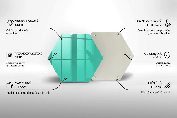 Glass kitchen board Green color