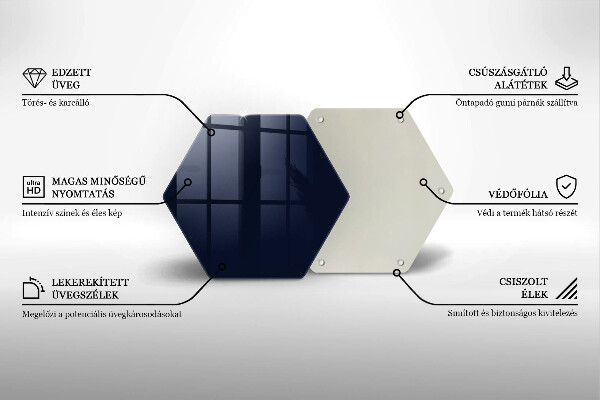 Glass kitchen board Navy blue