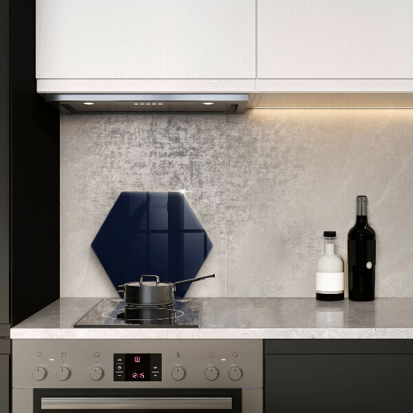 Glass kitchen board Navy blue