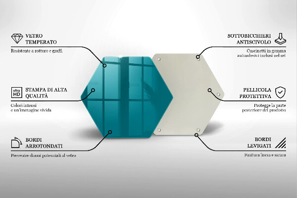 Glass kitchen board Turquoise