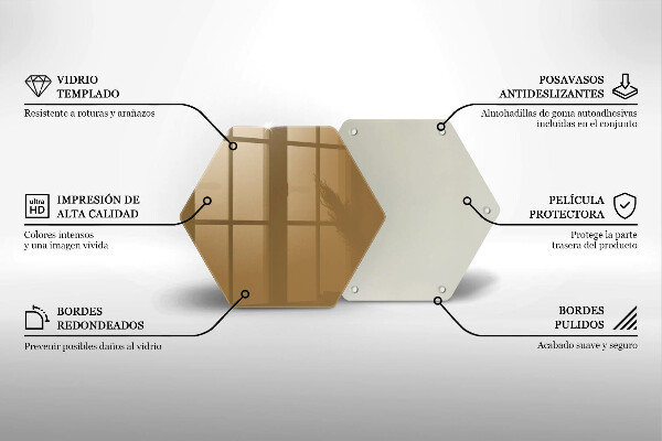 Glass kitchen board Beige colour