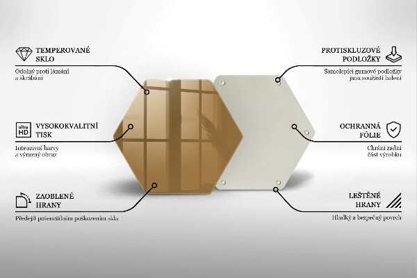 Glass kitchen board Beige colour