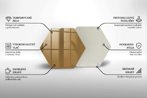 Glass kitchen board Beige colour