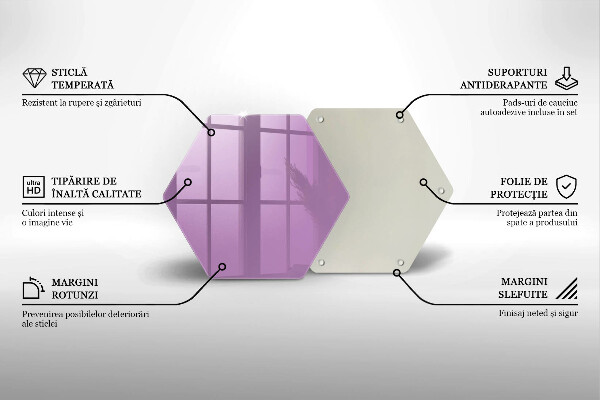 Glass kitchen board Violet colour