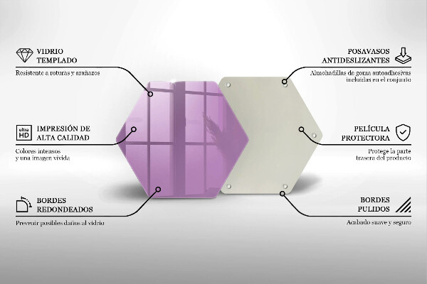 Glass kitchen board Violet colour