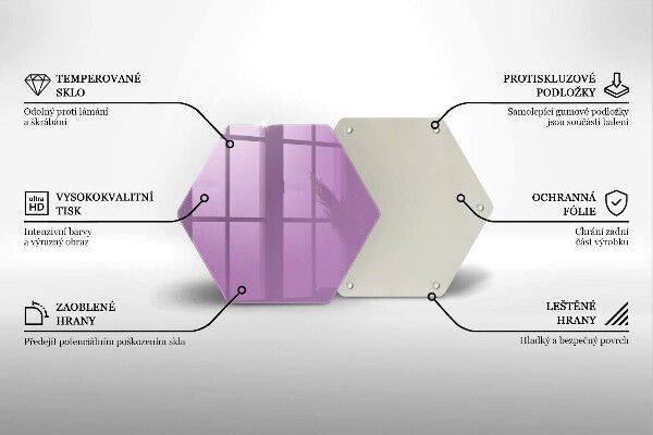 Glass kitchen board Violet colour