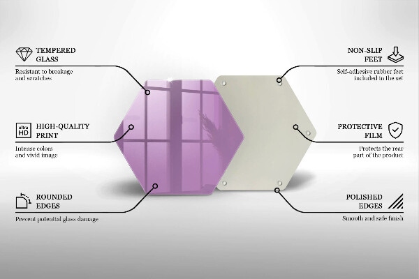 Glass kitchen board Violet colour