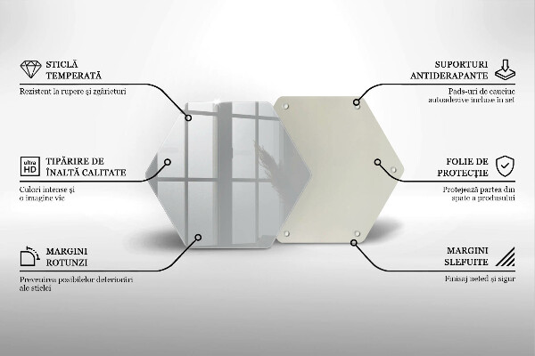 Glass kitchen board Grey colour