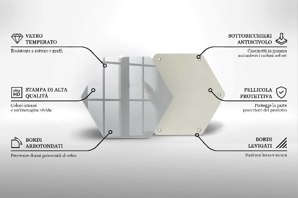 Glass kitchen board Grey colour