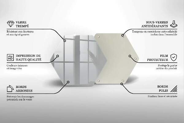 Glass kitchen board Grey colour