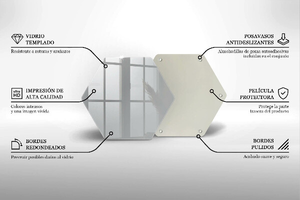 Glass kitchen board Grey colour