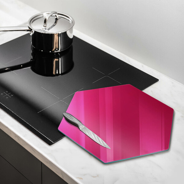 Glass kitchen board Pink color