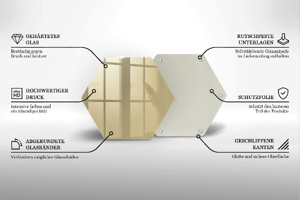 Glass kitchen board Beige colour