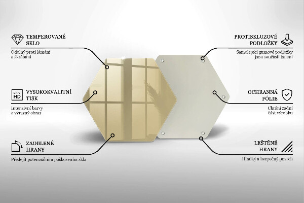 Glass kitchen board Beige colour