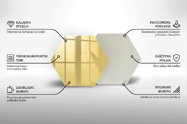 Glass kitchen board Yellow