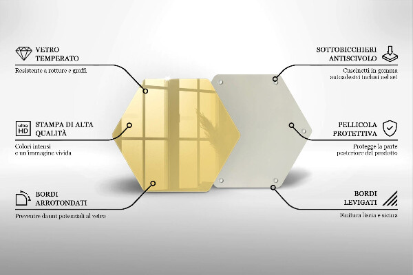 Glass kitchen board Yellow