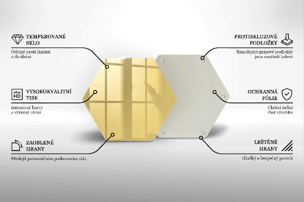 Glass kitchen board Yellow