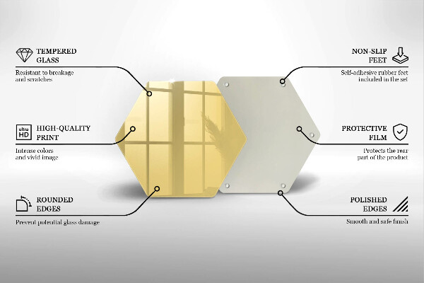 Glass kitchen board Yellow