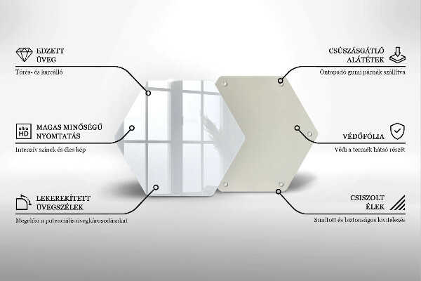 Glass kitchen board White color