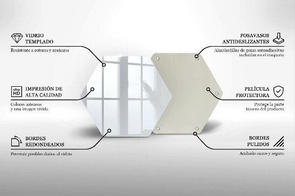 Glass kitchen board White color