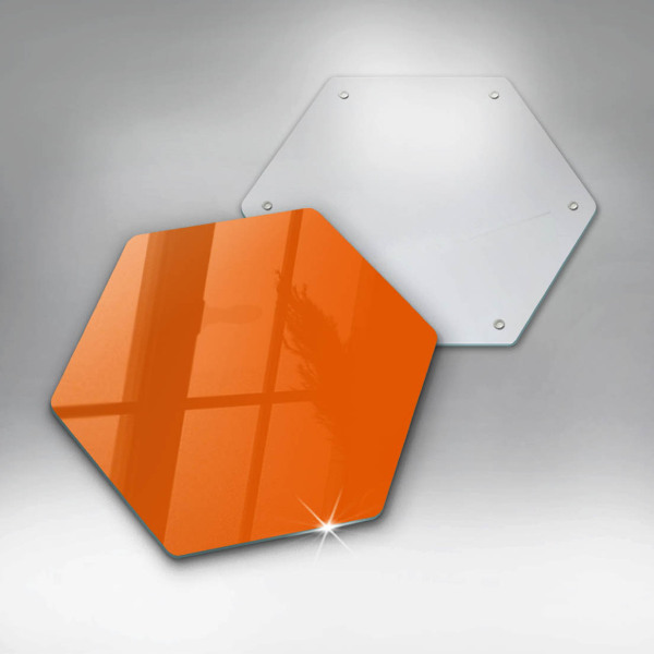 Glass kitchen board Orange color