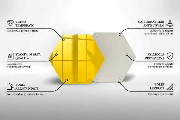 Glass kitchen board Yellow