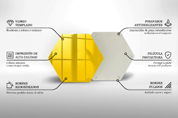 Glass kitchen board Yellow