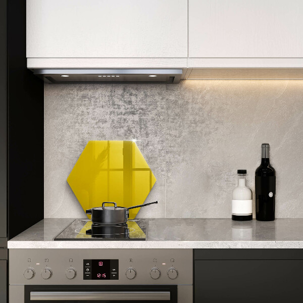 Glass kitchen board Yellow