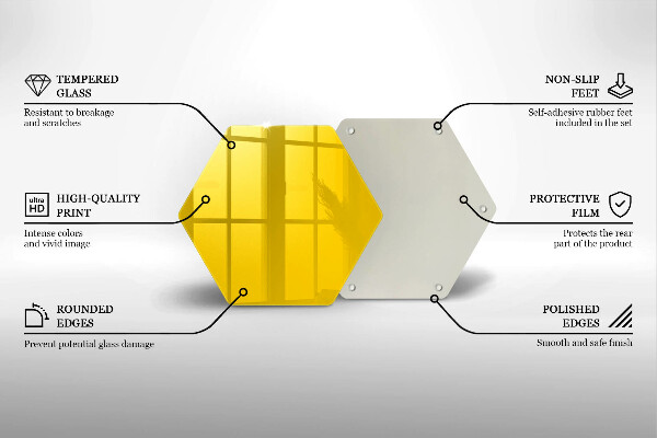Glass kitchen board Yellow