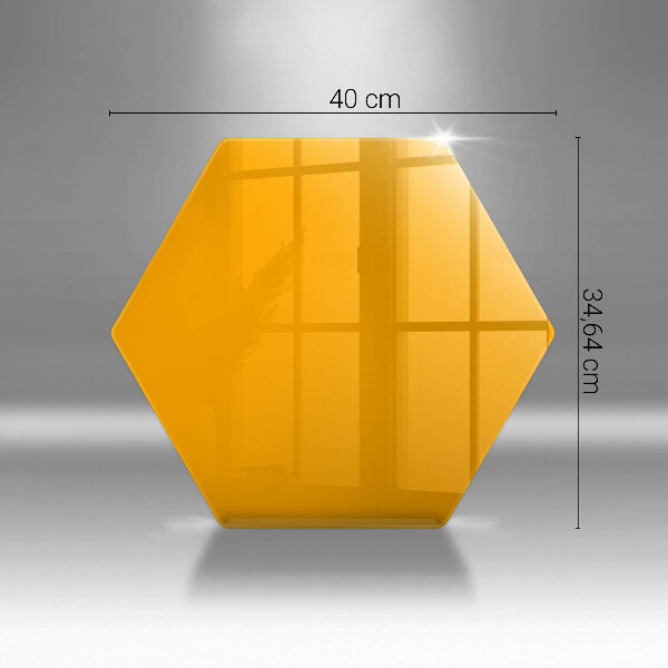 Glass kitchen board Dark yellow color