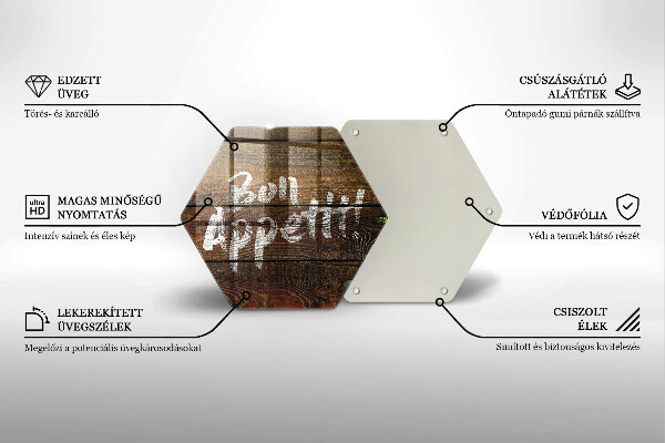 Kitchen worktop protector Boards inscription Bon Appetit