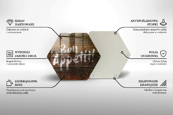 Kitchen worktop protector Boards inscription Bon Appetit