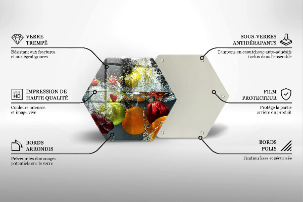 Kitchen worktop protector Juicy fruit in water