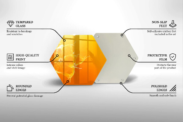 Glass chopping board Juicy fruit of orange