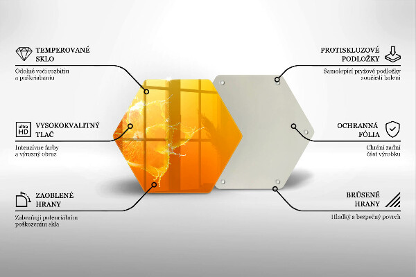 Glass chopping board Juicy fruit of orange