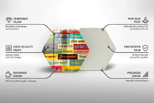 Kitchen worktop protector Enjoy your meal transcriptions