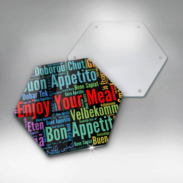 Kitchen worktop protector Enjoy your meal transcriptions