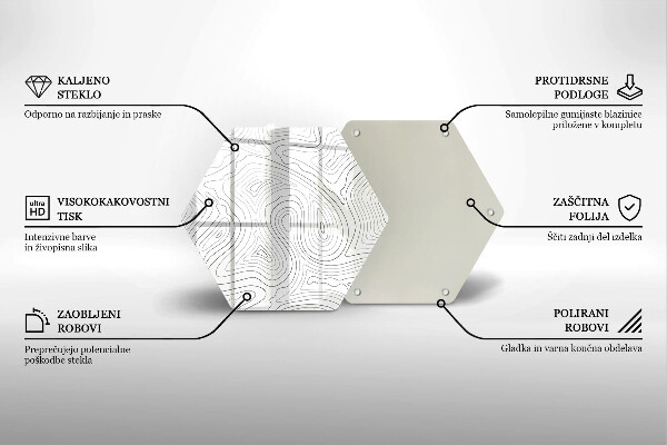 Cutting board Abstraction shapes