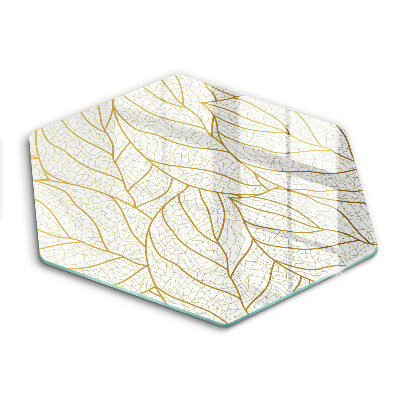 Cutting board Line-art leaves pattern