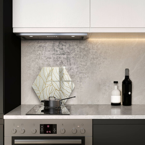 Cutting board Line-art leaves pattern