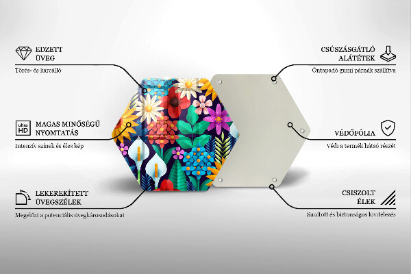 Cutting board Illustration meadow flowers