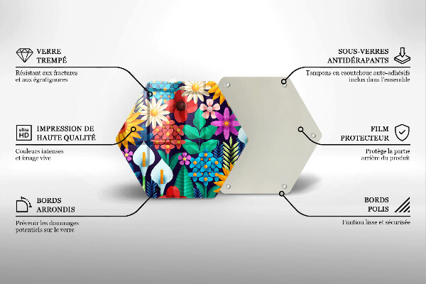 Cutting board Illustration meadow flowers