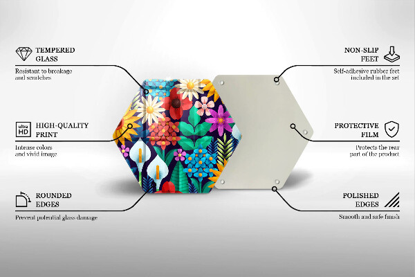 Cutting board Illustration meadow flowers